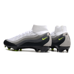 Scarpa da calcio per bambini Nike Air Zoom Mercurial Superfly 10 Elite Air Max 95 Pack nera e bianca per terreni compatti FG