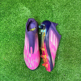 Adidas F50 Elite Laceless Purple Lamine Yamal Pack Firm Ground FG Kids Football Boot Size 37 Eur