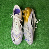 Adidas F50 Elite White Black and Gold Firm Ground FG Football Boot Size 42