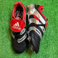 Adidas Predator Accelerator Elite Black and Red Firm Ground FG Football Boot Size 46 Eur