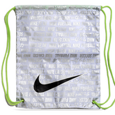 Nike Silver and Green Boot Bag