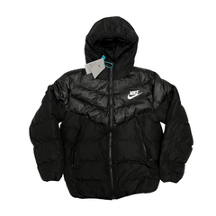Giacca imbottita Nike nera e grigia