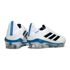Scarpa da calcio Adidas Copa Pure III Elite FG bianca e blu per terreni compatti