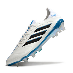Scarpa da calcio Adidas Copa Pure III Elite FG bianca e blu per terreni compatti