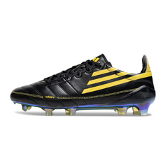 Scarpa da calcio Adidas F50 Adizero nera e gialla per terreni compatti FG