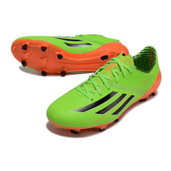 Scarpa da calcio Adidas F50 Adizero verde e arancione per terreni compatti FG