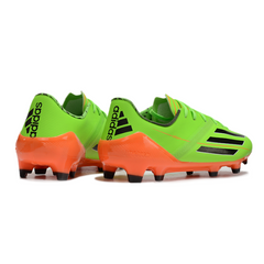Scarpa da calcio Adidas F50 Adizero verde e arancione per terreni compatti FG