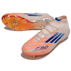Botas de fútbol Adidas F50 Elite de corte medio, color naranja, Sparkfusion Pack, para terreno firme FG