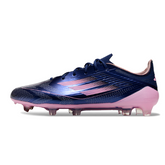 Botas de fútbol Adidas F50 Elite FG para terreno firme, color azul y rosa