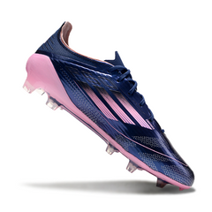 Botas de fútbol Adidas F50 Elite FG para terreno firme, color azul y rosa