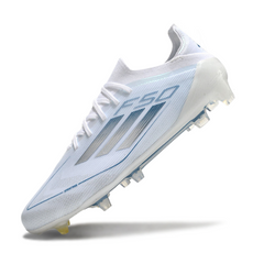 Adidas F50 Primeknit Elite White and Blue Firm Ground FG Football Boot