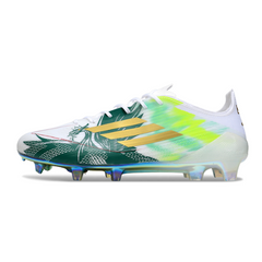 Scarpa da calcio Adidas F50 Elite bianca e verde per terreni compatti FG
