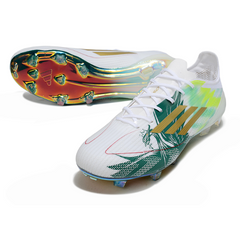 Scarpa da calcio Adidas F50 Elite bianca e verde per terreni compatti FG