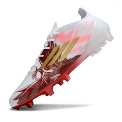 Scarpa da calcio Adidas F50 Elite bianca e rossa per terreni compatti FG