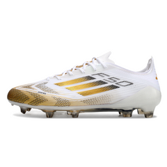 Adidas F50 Elite White and Gold Firm Ground FG Football Boot