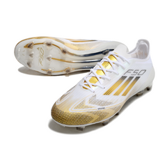 Adidas F50 Elite White and Gold Firm Ground FG Football Boot