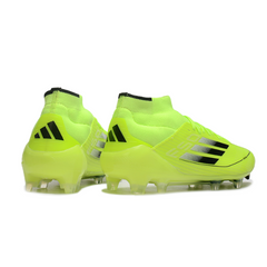 Botas de fútbol Adidas F50 Elite Mid Cut verde y negro para terreno firme FG