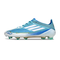 Botas de fútbol Adidas F50 Elite Messi Firm Ground FG azul claro
