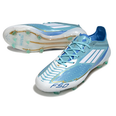 Botas de fútbol Adidas F50 Elite Messi Firm Ground FG azul claro