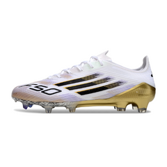 Adidas F50 Elite White and Gold Firm Ground FG Football Boot