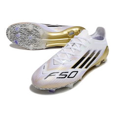 Adidas F50 Elite White and Gold Firm Ground FG Football Boot