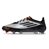 Bota de fútbol Adidas F50 Elite gris y negra para terreno firme (FG)