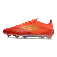 Botas de fútbol Adidas F50 Elite rojas y amarillas para terreno firme (FG)