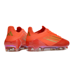Botas de fútbol Adidas F50 Elite rojas y amarillas para terreno firme (FG)