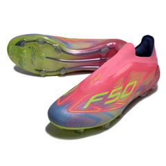 Botas de fútbol Adidas F50 Elite sin cordones Mystic Victory Pack para terreno firme FG