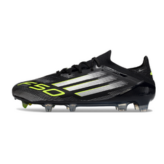 Scarpa da calcio Adidas F50 Primeknit Elite nera, bianca e verde per terreni compatti FG