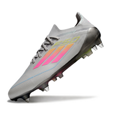 Adidas F50 Primeknit Elite Gray Yellow and Pink Mixed Studs SG Football Boot