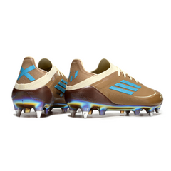 Adidas F50 Primeknit Elite Brown and Light Blue Mixed Studs SG Football Boot Messi