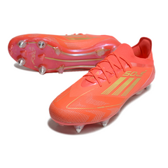 Adidas F50 Primeknit Elite Red and Yellow Mixed Studs SG Football Boot