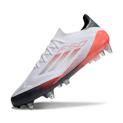 Adidas F50 Primeknit Elite White Gray and Orange Mixed Studs SG Football Boot