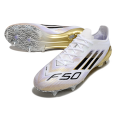 Adidas F50 Elite White and Gold Mixed Studs SG Football Boot