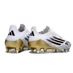 Adidas F50 Elite White and Gold Mixed Studs SG Football Boot