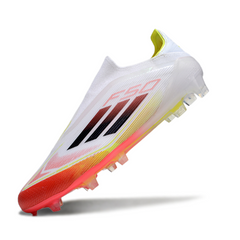 Botas de fútbol Adidas F50 Elite sin cordones Pure Victory Pack para terreno firme (FG).