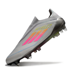 Adidas F50 Elite No Laces Grey Pink and Yellow Mixed Studs SG Football Boot