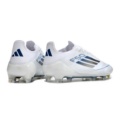Adidas F50 Elite White and Blue Firm Ground FG Football Boot