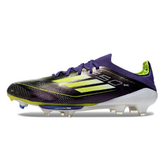 Scarpa da calcio Adidas F50+ Elite nera e gialla per terreni compatti FG