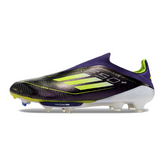 Scarpa da calcio Adidas F50+ Elite Laceless nera e rossa per terreni compatti FG