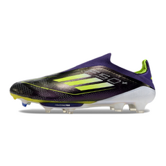 Scarpa da calcio Adidas F50+ Elite Laceless nera e rossa per terreni compatti FG