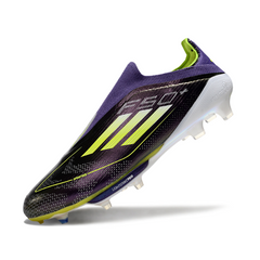Scarpa da calcio Adidas F50+ Elite Laceless nera e rossa per terreni compatti FG
