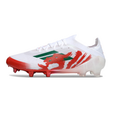 Scarpa da calcio Adidas F50 Primeknit Elite bianca e rossa per terreni compatti FG