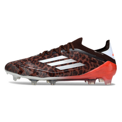 Scarpa da calcio Adidas F50 Primeknit Elite marrone e rossa per terreni compatti FG