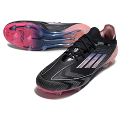 Scarpa da calcio Adidas F50 Primeknit Elite nera e rosa per terreni compatti FG