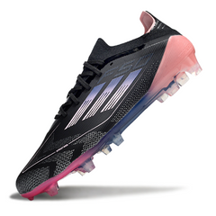 Scarpa da calcio Adidas F50 Primeknit Elite nera e rosa per terreni compatti FG