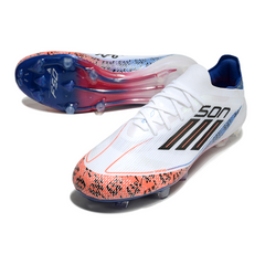 Scarpa da calcio Adidas F50 Primeknit Elite Son Pack nera e rossa per terreni compatti FG
