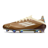 Scarpa da calcio Adidas F50 Primeknit Elite marrone e azzurro per terreni compatti FG