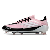 Scarpa da calcio Adidas F50 Primeknit Elite rosa e nera per terreni compatti FG